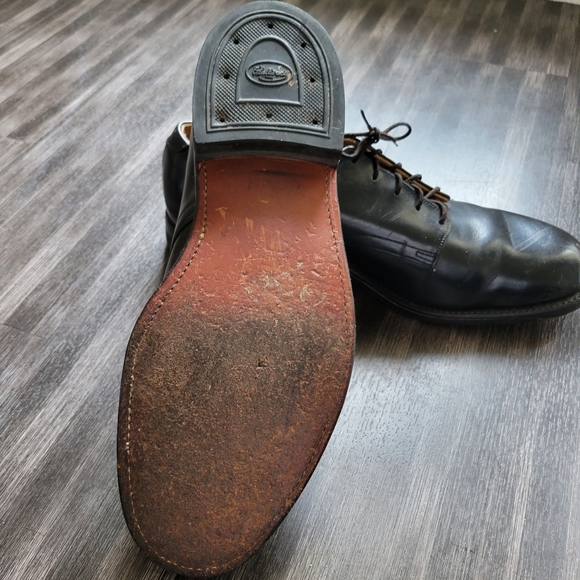 Genesco Shoes Vintage 976 Genesco Black Military Dress Shoes Full